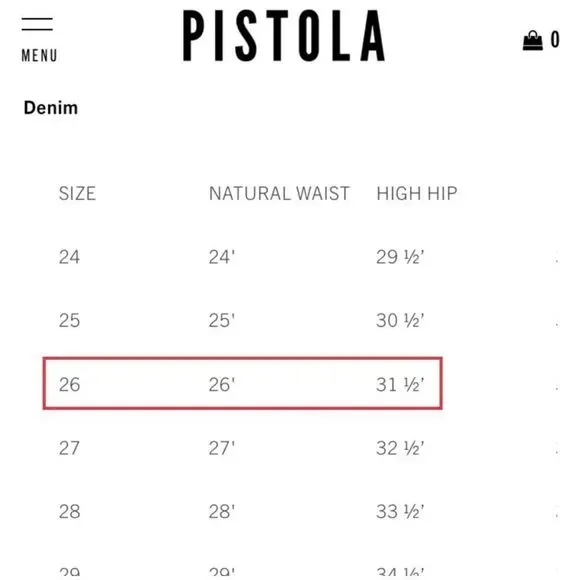 Pistola Cassie Super High Waist Straight Leg Jeans By My Side Light Wash Sz 26 - Picture 16 of 16